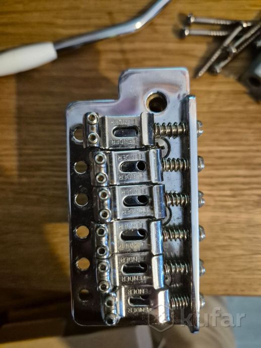 Тремоло fender (6 винтов) с латунным тон-блоком — фото 3