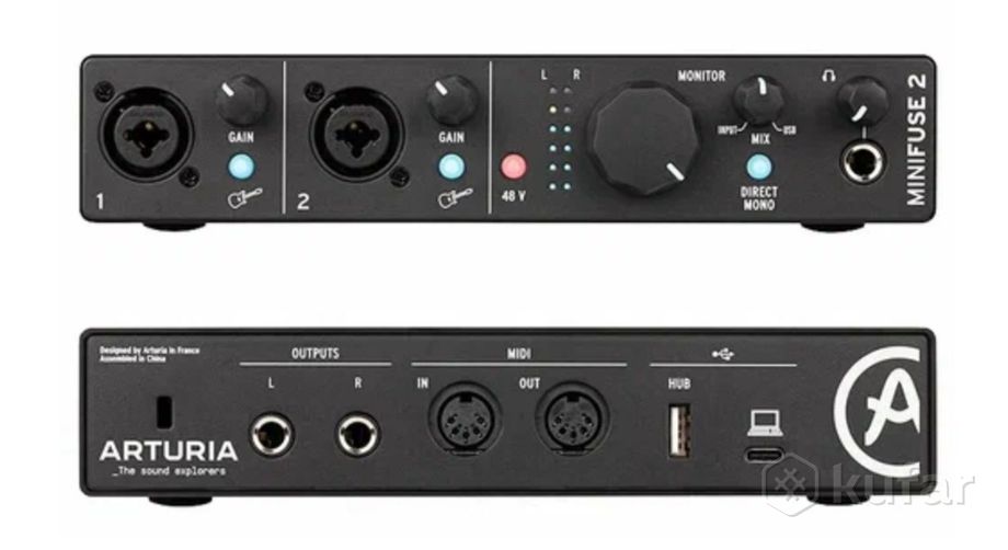 Arturia MiniFuse 2 Black Звуковая карта USB-С — фото 2