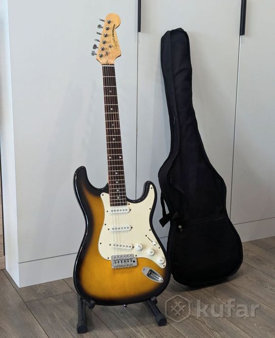 Электрогитара Fender Squier + чехол гитара — фото 1