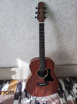 Гитара Harley Benton gs-travel-E Mahogany