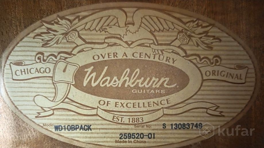 Гитара WASHBURN акустическая 6 струн — фото 4