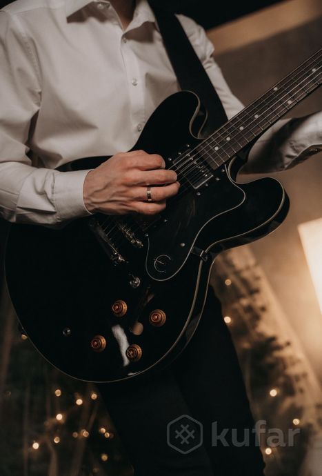 Электрогитара Epiphone ES-335 DOT EBONY — фото 2