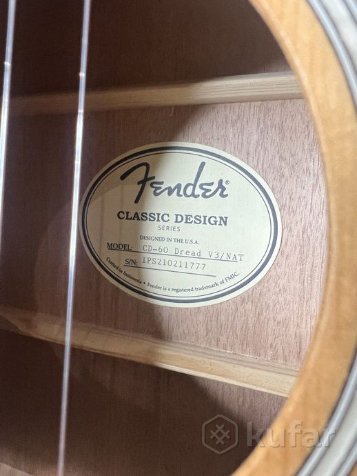 Акустическая гитара Fender CD-60 NAT V3 (2021) — фото 2