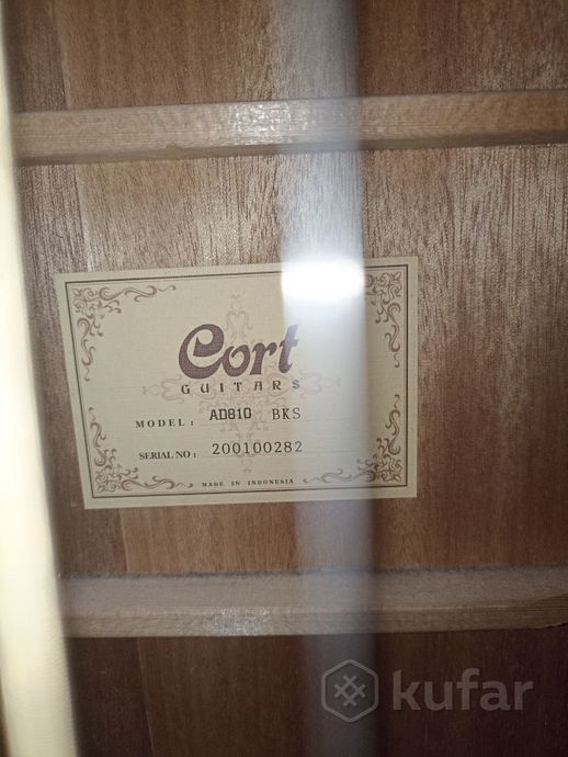 Акустическая гитара Cort AD810 BKS (матовая черная — фото 3