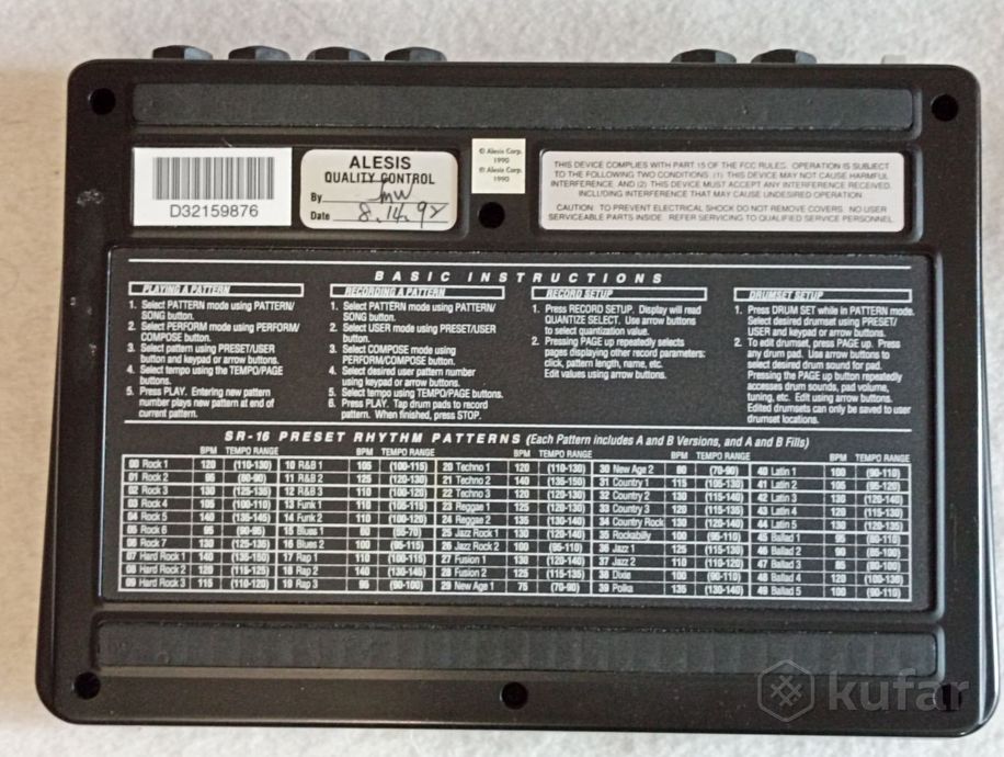 Дpам-мaшина ALESIS SR-16 — фото 4