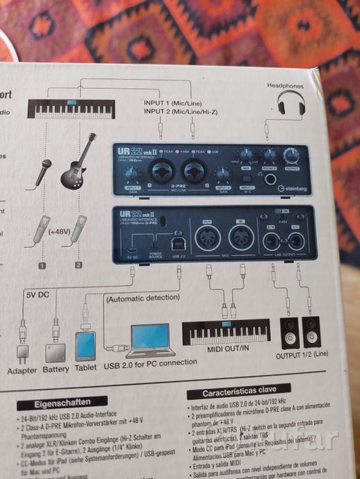 Аудиоинтерфейс звуковая карта Steinberg UR22 MKII. — фото 2