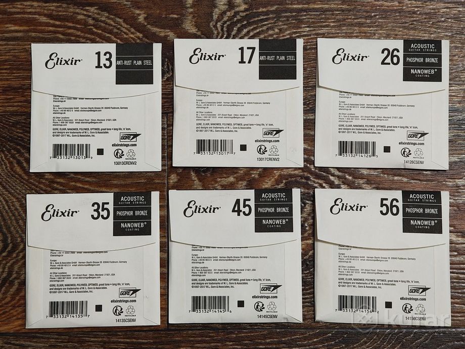 Комплекты струн Elixir 13-56 фосфорная бронза — фото 4