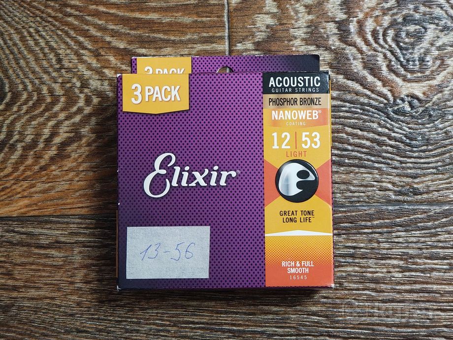 Комплекты струн Elixir 13-56 фосфорная бронза — фото 7