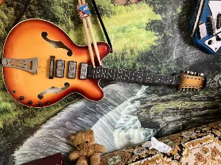 советская полуакустическая электрогитара