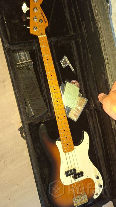 Бас гитара Edward's + кофр , кобик fender 25 ватт, — фото 1