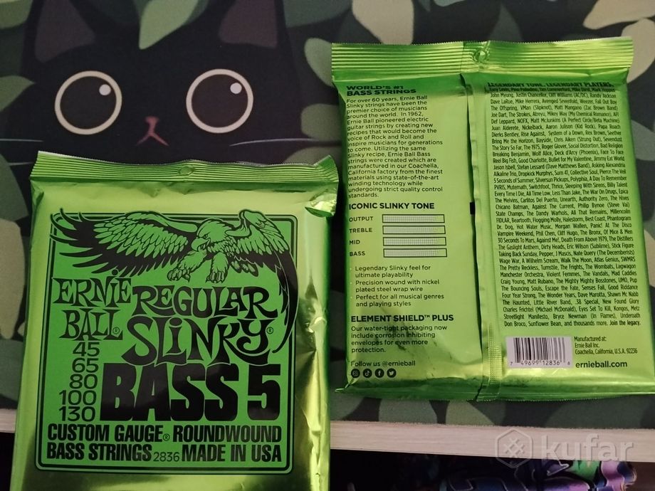 Струны для бас-гитары Ernie Ball — фото 1