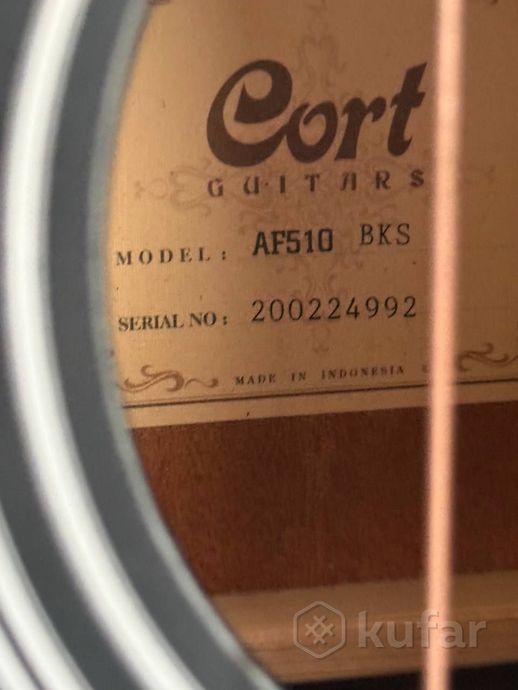 Акустическая гитара Cort AF510 BKS — фото 2