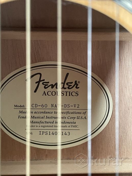 Акустическая гитара Fender CD-60 NAT-DS-V2 — фото 3