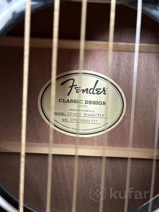 FENDER CD-60S(массив) акустическая гитара — фото 3