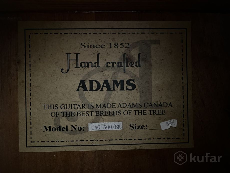 Акустическая гитара Adams CAG-500/BK (Folk) — фото 4