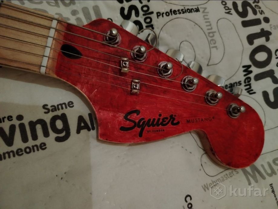электрогитара squier sonic mustang — фото 3