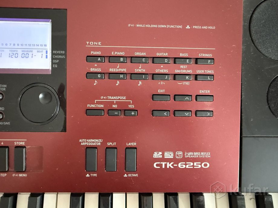 Синтезатор CASIO CTK-6250 с подставкой и чехлом — фото 5