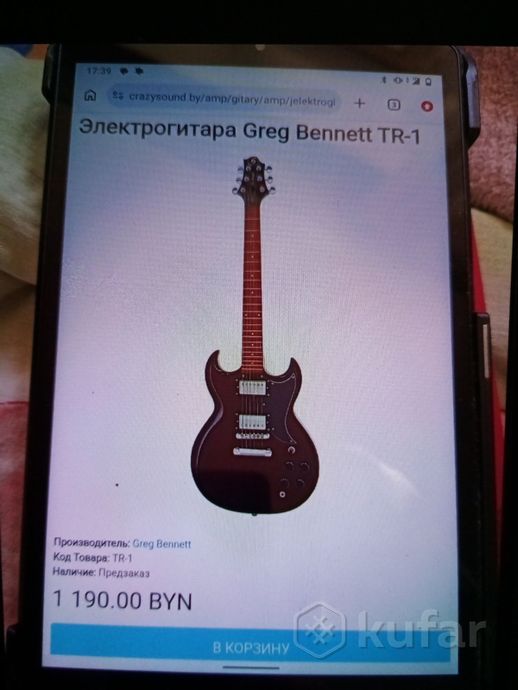 Электрогитара Greg Bennett. — фото 7