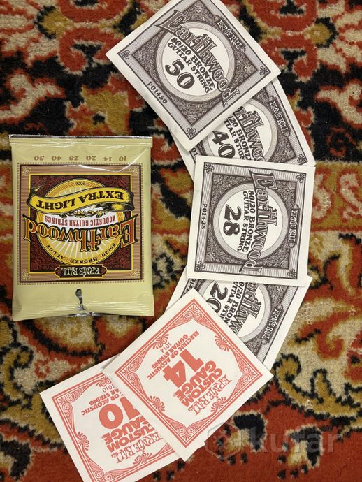 Струны ERNIE BALL Earthwood 80/20 extra light — фото 2