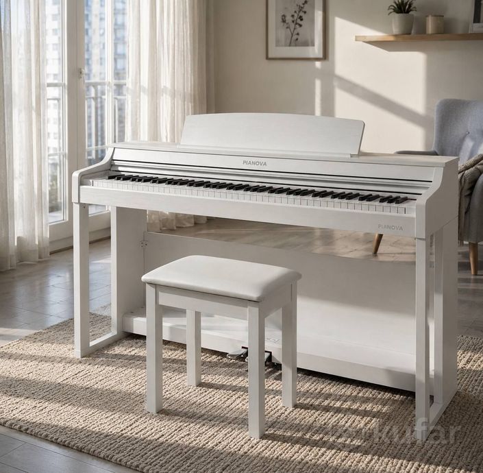 Пианино PIANOVA MA-810 WH + Банкетка + Наушники — фото 2