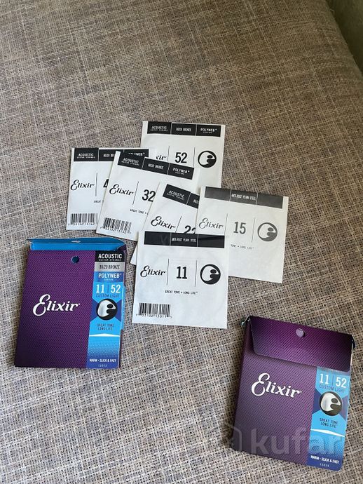 Комплект струн Elixir для акустической гитары — фото 1