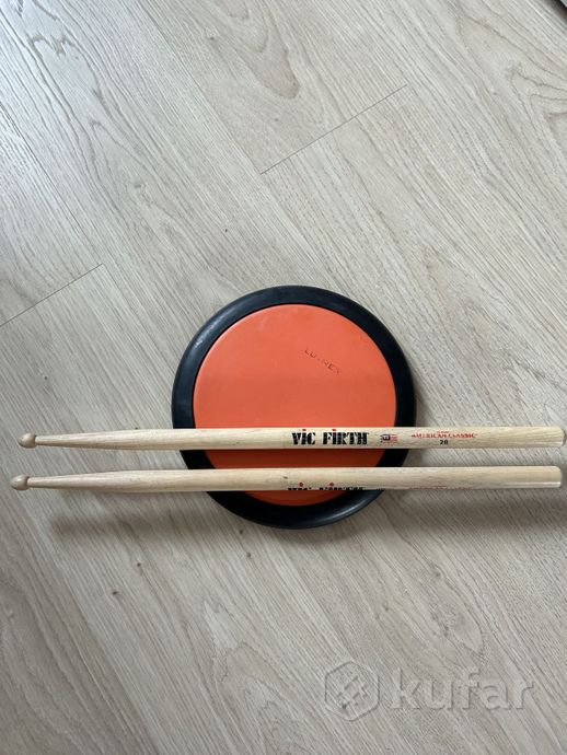 Барабанные палочки VIC FIRTH 2B+тренировочный пэд — фото 2