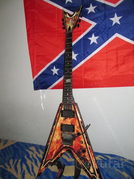электрогитара dean razorback V 255 explosion — фото 1