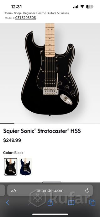Электрогитара + комбик fender sonic Stratocaster — фото 2