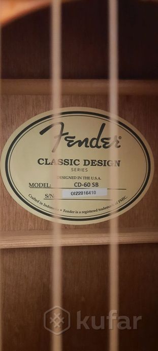 Гитара FENDER CD-60SB — фото 3