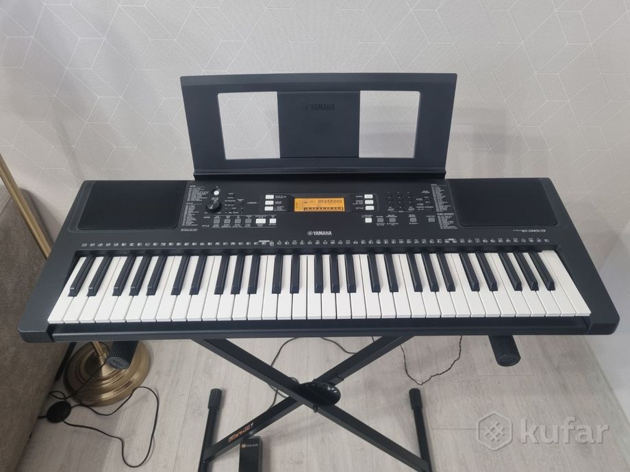 Синтезатор Yamaha PSR-E363 + стойка + педаль — фото 1