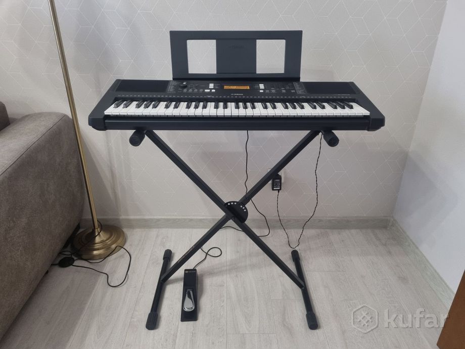 Синтезатор Yamaha PSR-E363 + стойка + педаль — фото 2