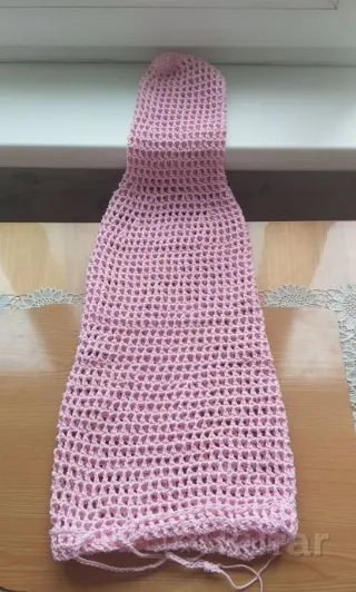Чехол вязаный для скрипки розовый НОВЫЙ handmade