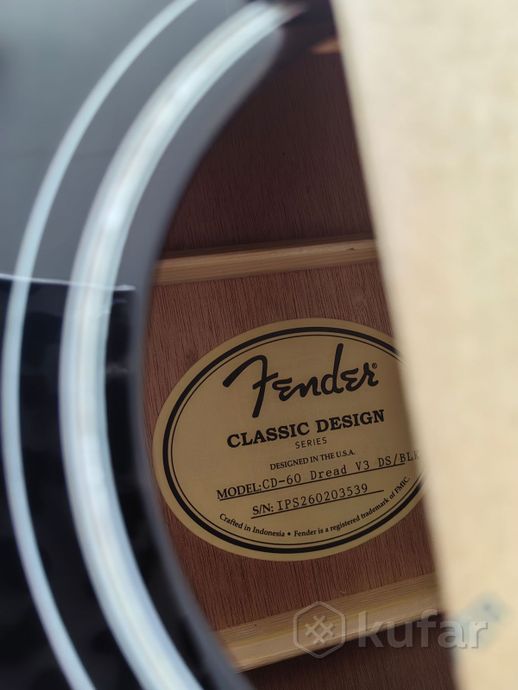 Гитара акустическая Fender cd-60 dread v3 ds — фото 2