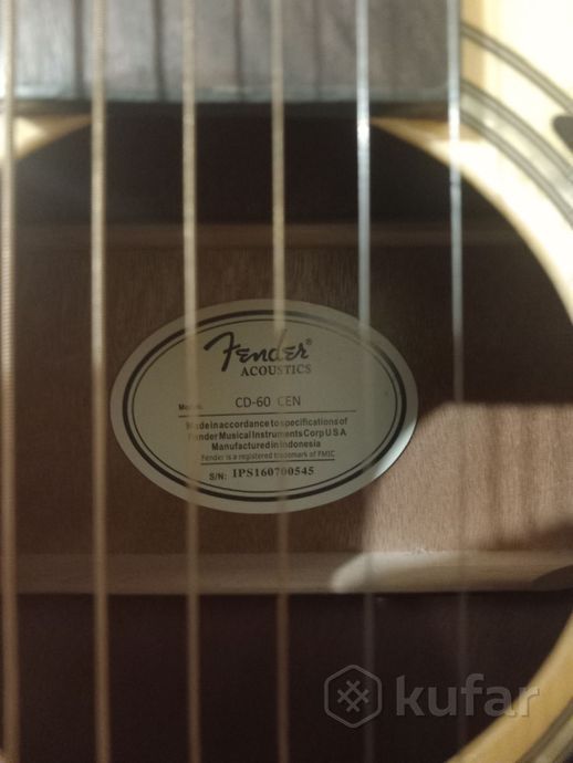 Гитара полуакустическая fender CD-60 CEN — фото 2