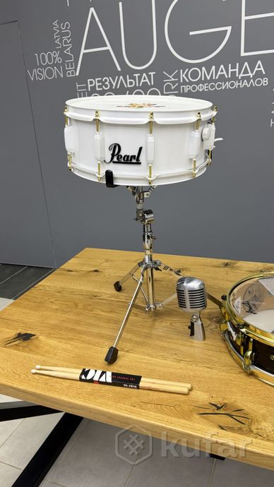 PEARL steel Snare. Acrylic white. — фото 4