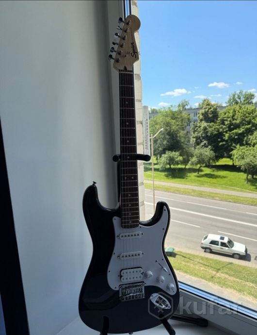 Гитара Fender squier Stratocaster ht hss black — фото 1