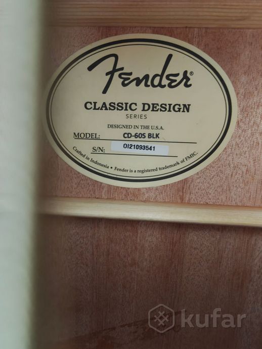гитара Fender CD-60S Black — фото 5