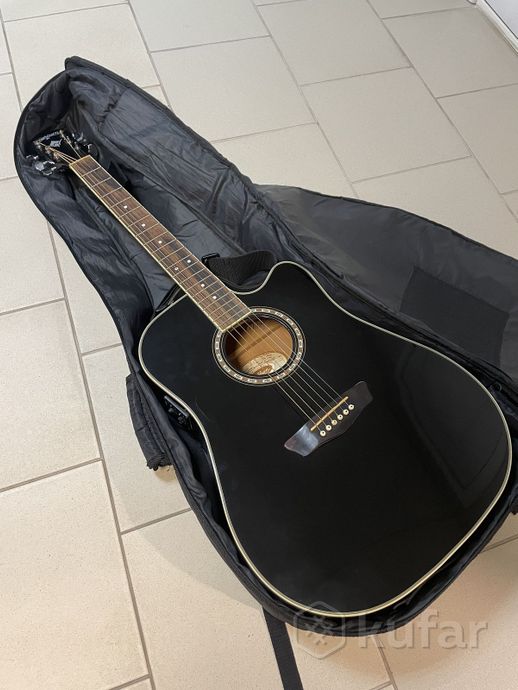 Электроакустическая гитара Washburn WD10CE (Black) — фото 1