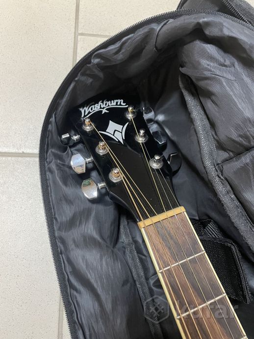 Электроакустическая гитара Washburn WD10CE (Black) — фото 3
