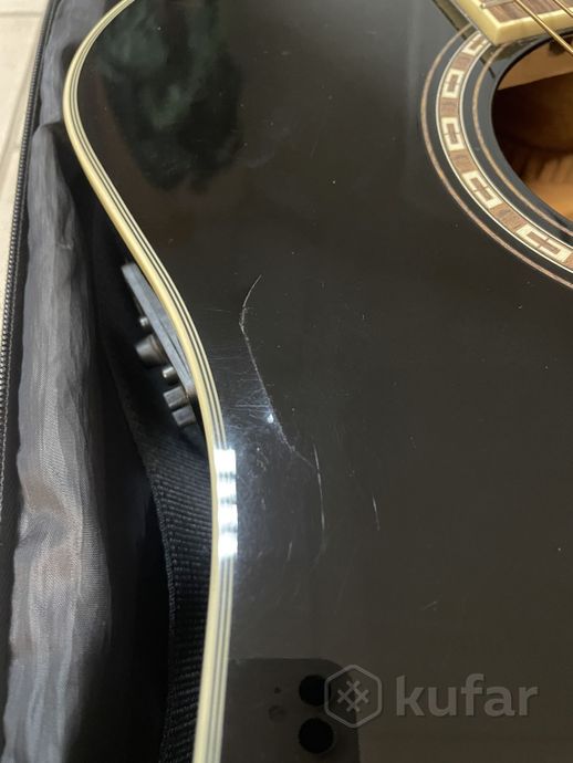 Электроакустическая гитара Washburn WD10CE (Black) — фото 7