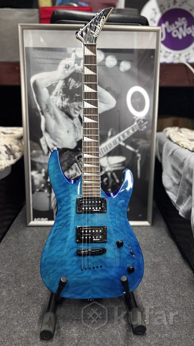 Jackson JS32TQ Dinky Arch Top (Transparent Blue) — фото 1