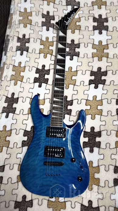 Jackson JS32TQ Dinky Arch Top (Transparent Blue) — фото 2