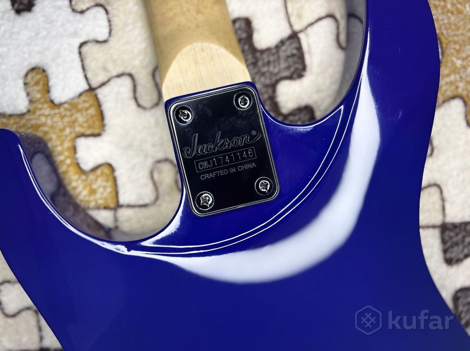 Jackson JS32TQ Dinky Arch Top (Transparent Blue) — фото 6