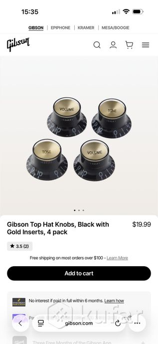 Ручки потенциометров Gibson — фото 2