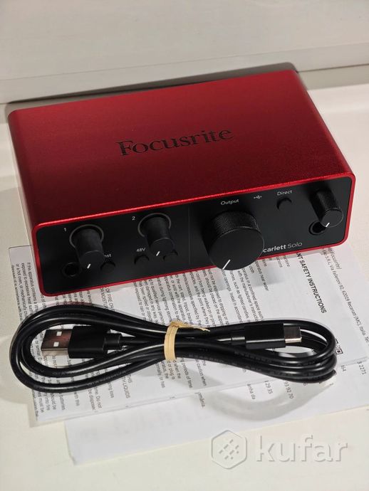 focusrite scarlett solo 4th gen + микро — фото 1