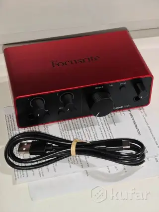 focusrite scarlett solo 4th gen + микро