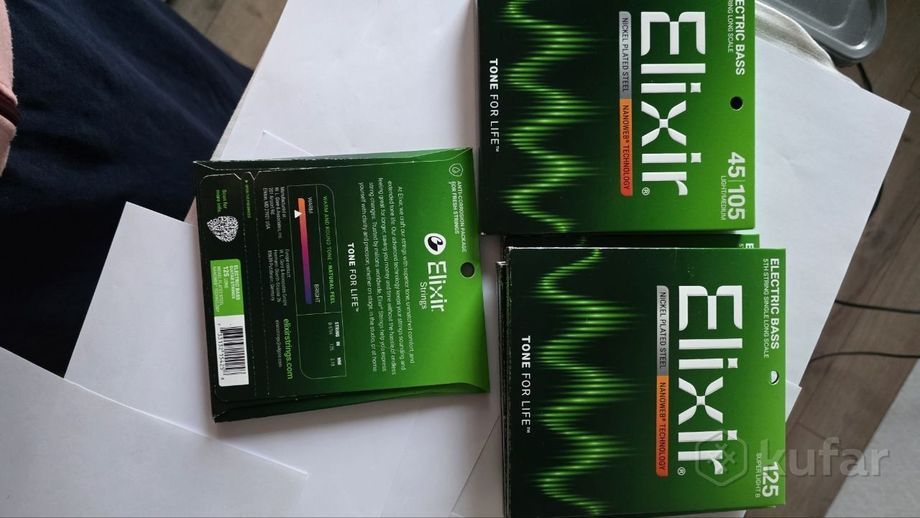 Струны для бас гитары Elixir 14077 45-105 Элексир — фото 1