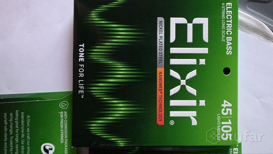 Струны для бас гитары Elixir 14077 45-105 Элексир — фото 2