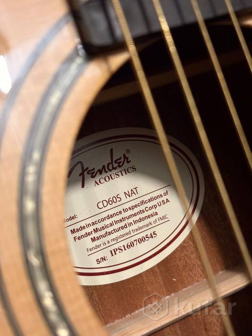 Акустическая гитара Fender CD-60S Dreadnought — фото 4