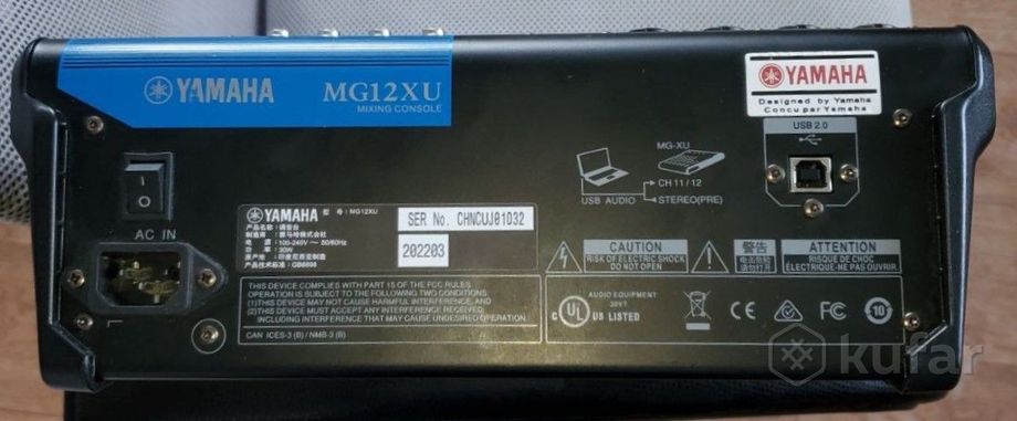 Аналоговый микшер Yamaha MG12XU в состоянии нового — фото 2